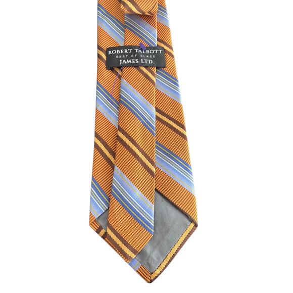 Robert Talbott Best of Class James LTD 100% Silk Neck Tie Orange - Picture 4 of 4